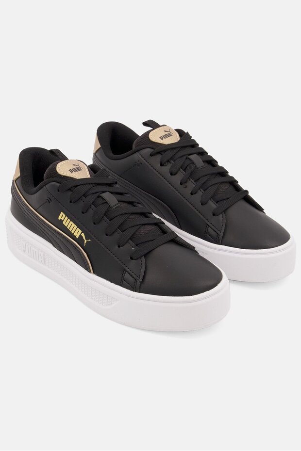 Women Smash Platfrom V3 Pop Up Lace Up Sports Shoes, Black/White