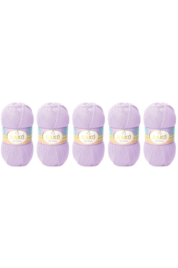 Elit Baby Anti-Pilling Hand Knitting Yarn 100 Gr 5 Pieces Color 5090 Lime Flower