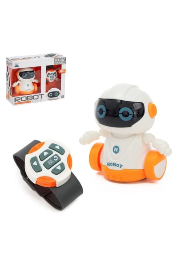 Interactive robot controlled by bracelet remote with light and sound, white - 1