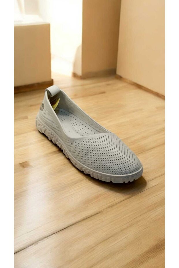 45-25Y Genuine Leather Laser Print Patterned Orthopedic Insole Daily Soft Shoes Real Leather White