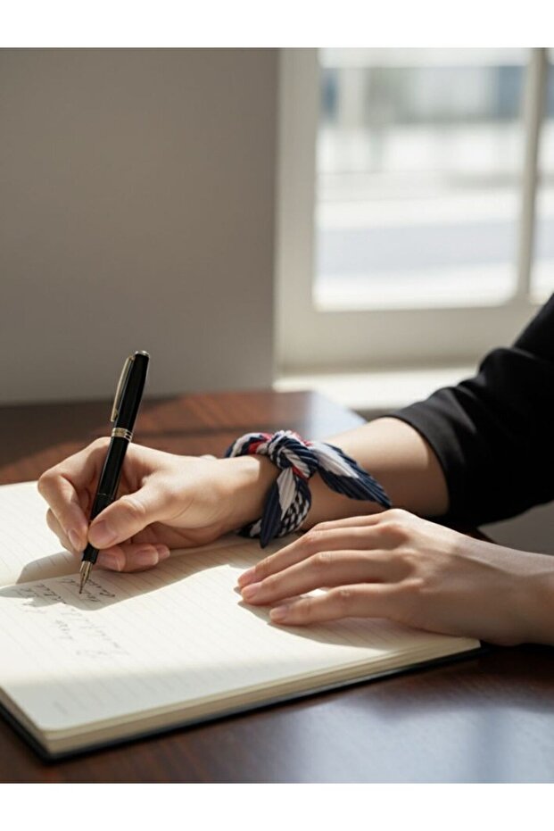 Pliseli desenli fular - 2