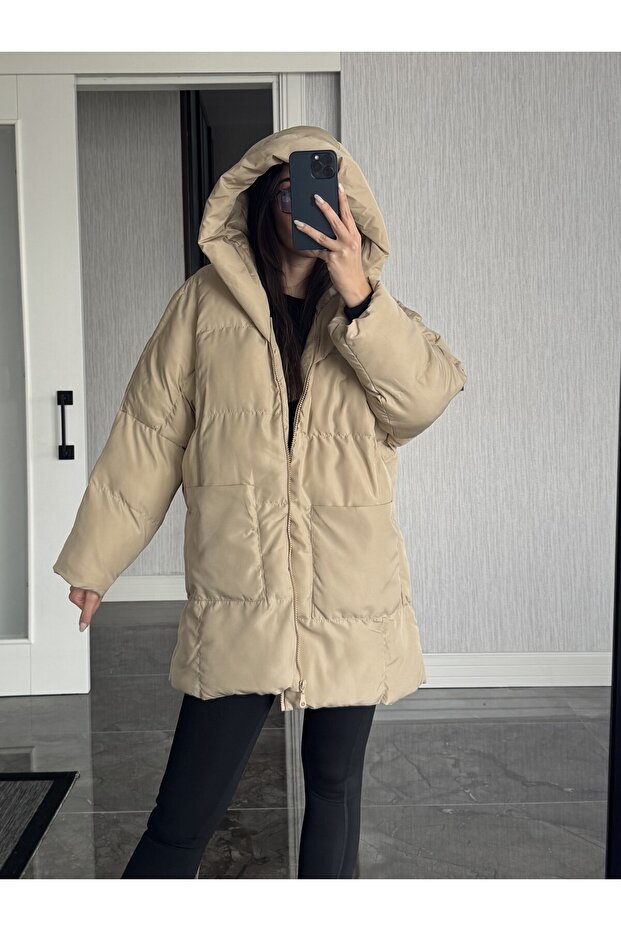 Oversize Şişme Mont - 5