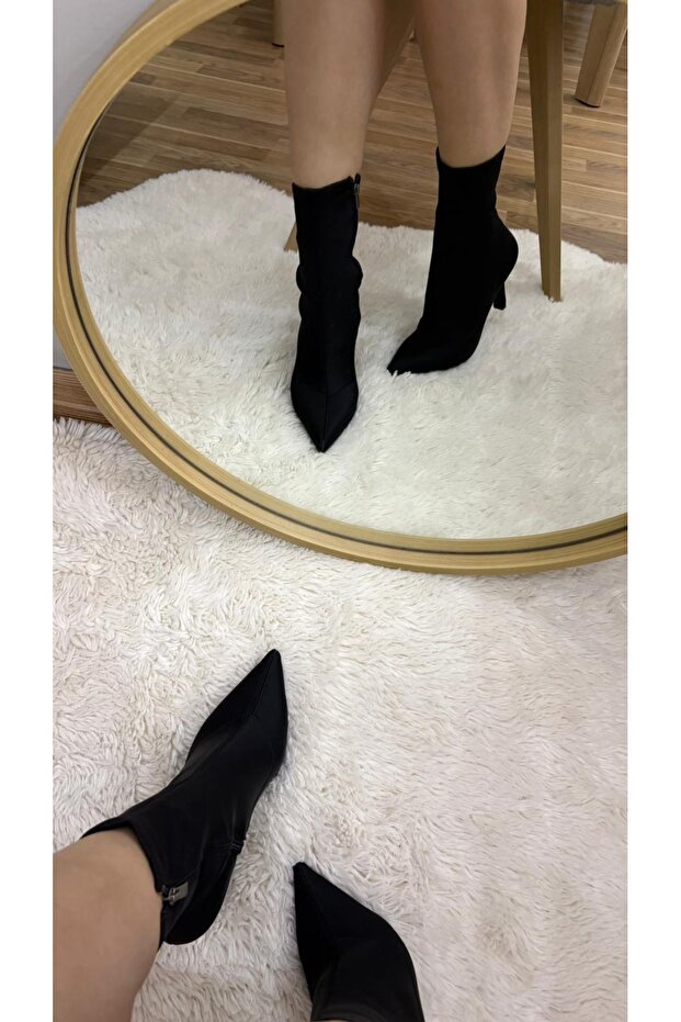 Siyah Streç Dalgıç Kumaş - 1