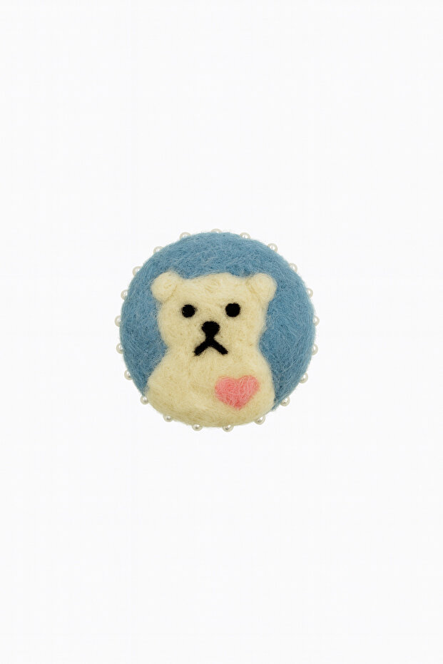 Handmade Felt Figure Brooch Buckle Crown Ornament – Cute Felt Accessory 130