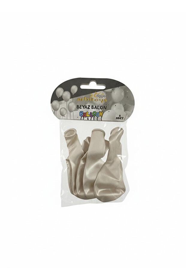 White Balloon Party Supplies (5 Pieces)