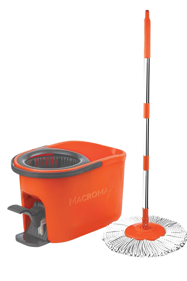 مجموعة ممسحة فورس سبين مع دواسة دوارة 360 درجة - 2