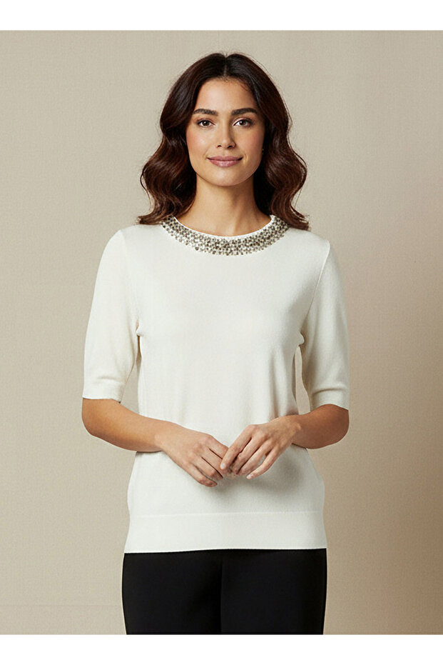 Regular Fit Top with Embellishment