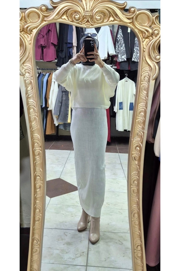 İkili triko elbise - 2