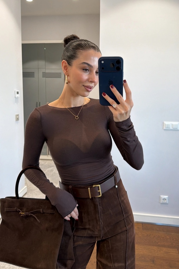 KAYIK YAKA ПРОЗРАЧНА БЛУЗА - 1