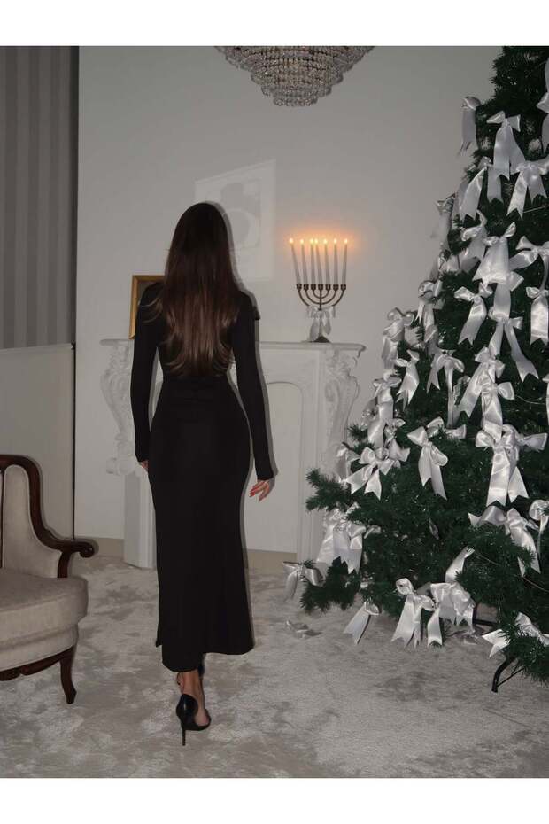 Rochie lungă neagră Sera - 6