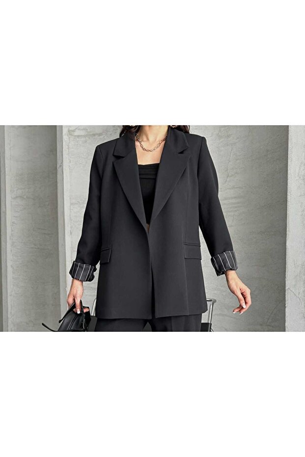 سترة بليزر (بطانة مخططة) - 2