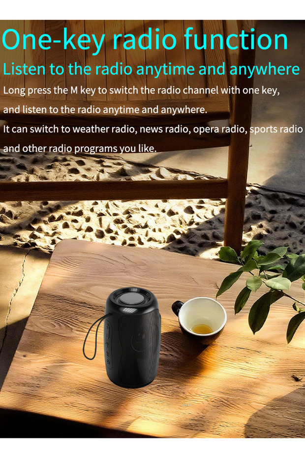 Multi-Functional Audio Playback: Supports Bluetooth, TF card and FM radio with multiple - 2