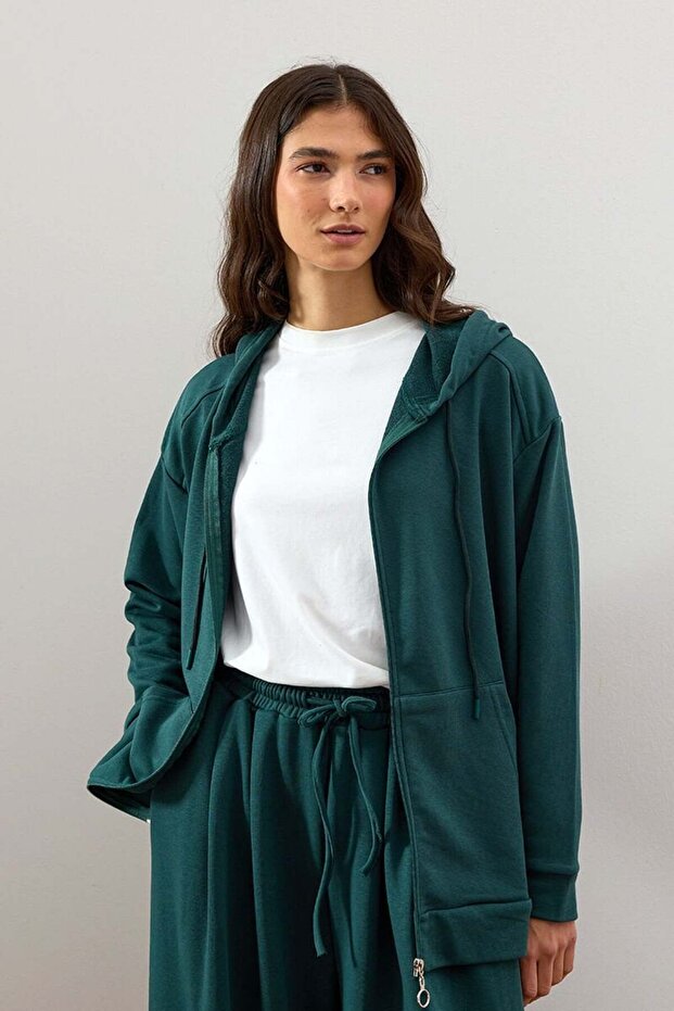 Zümrüt 3 İplik Basic Hırka - 3