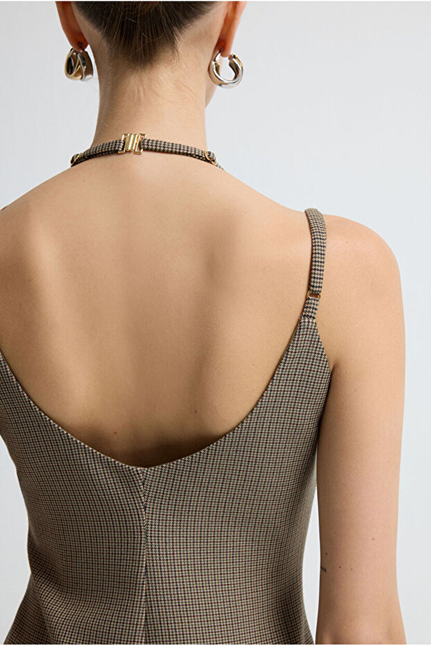 Kolsuz Dar Elbise - 6