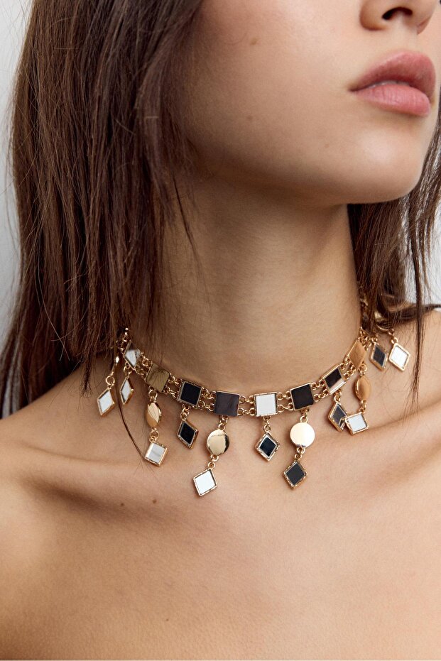 Kristal efektli choker kolye - 2