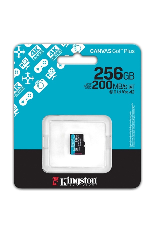 MicroSD Card 256GB Canvas Go Plus, Class 10, UHS-I U3, V30, A2, High Speed, Black - 2