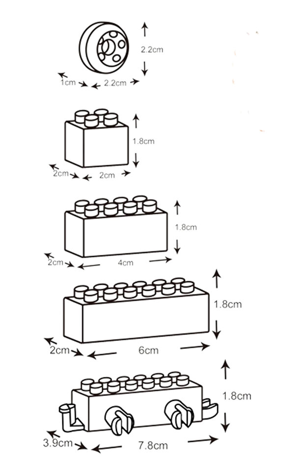 Plastic building block set with 400 elements in storage bag Kidz Time Blocks - 4