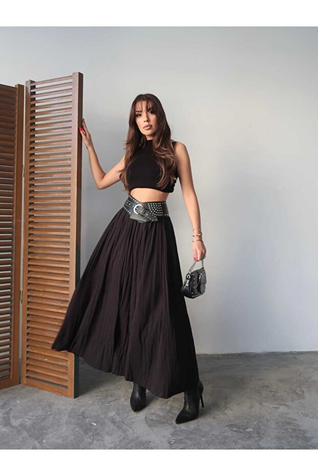 Fusta lungă neagră Crush - 3