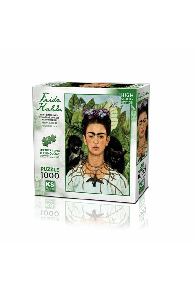 20665 Self Portrait with Thorn Necklace and Hummingbird Frida Kahlo 1000 Piece Puzzle