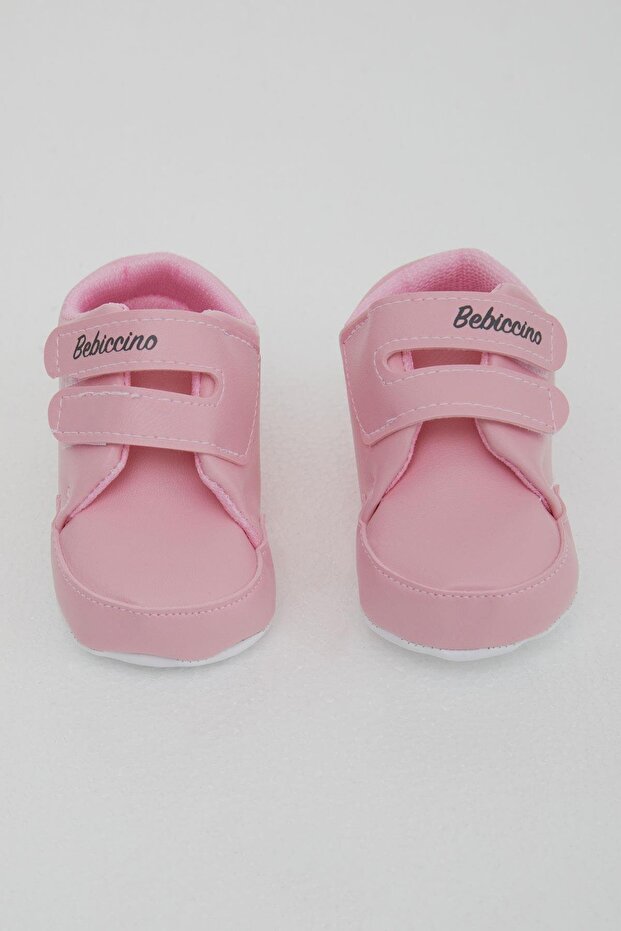 Baby Girl Booties Shoes Velcro Convers Size 18-19, Pink
