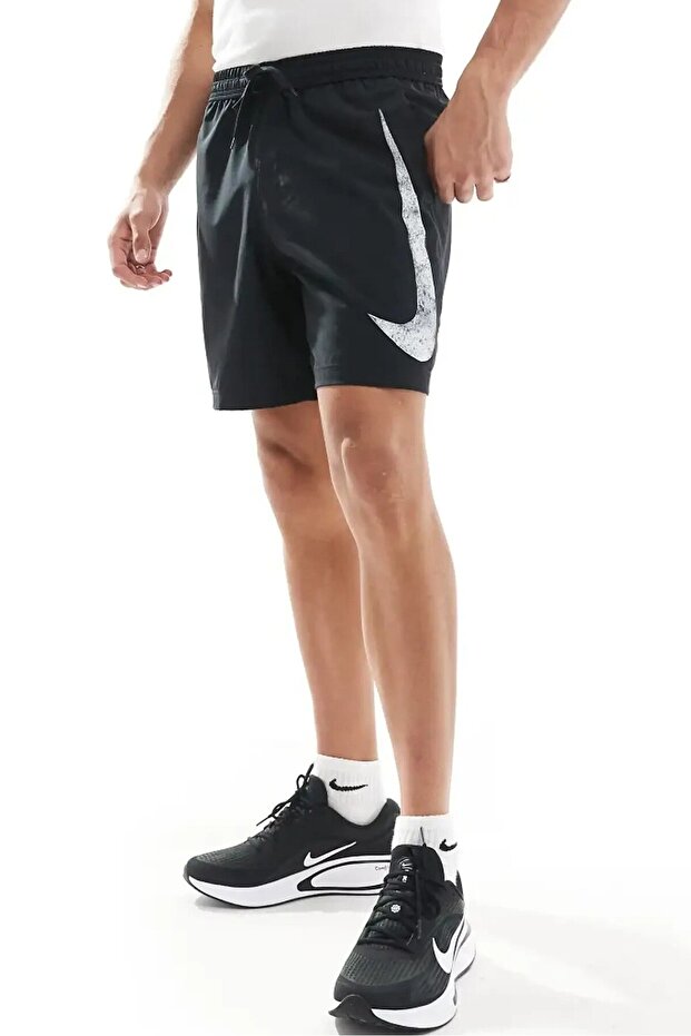 Dri-Fit Training Swoosh Graphic 7 Inch Men's Black Sports Shorts