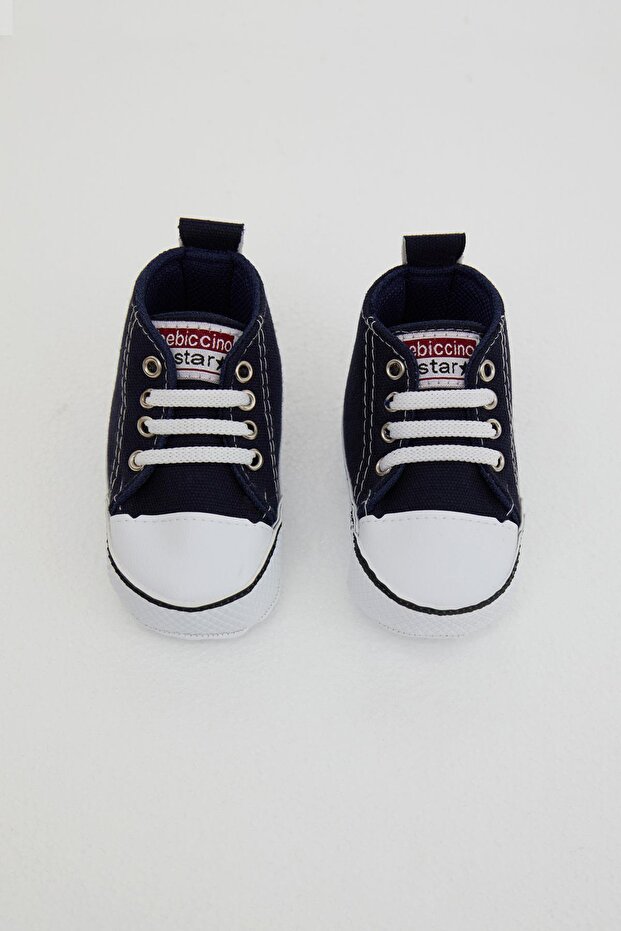 Bebecino Baby Boy Booties Shoes Basic Size 18-19, Navy Blue