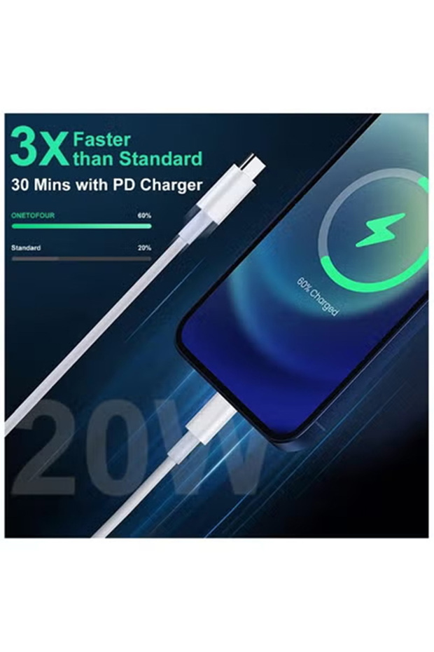 كابل شحن USB-C إلى Lightning لأجهزة iPhone - بطول 2 متر - 2