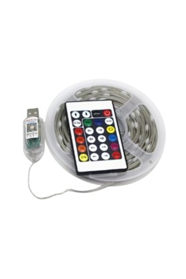 RGB LED Strip, 10 m, IP65, USB powered, remote, Bluetooth, APP - 3