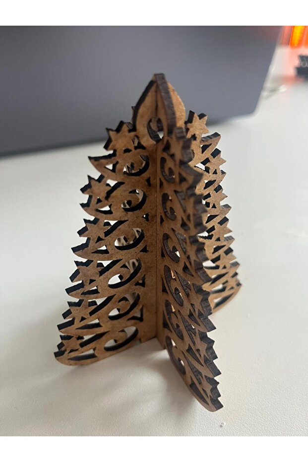 3 mm Ham MDF Yılbaşı Ağacı Süsü