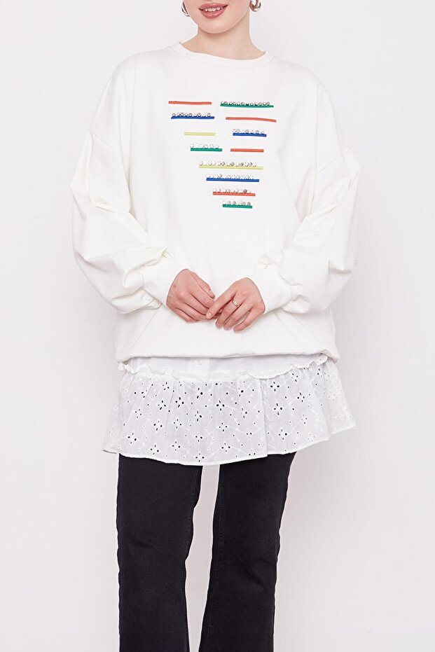 قميص داخلي أبيض مكشكش - 2