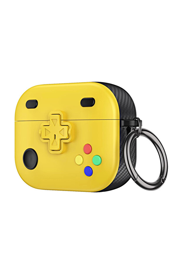 سماعات أبل إيربودز 3. غطاء حماية بتصميم GamePad من Nesil Kılıf باللون الأصفر