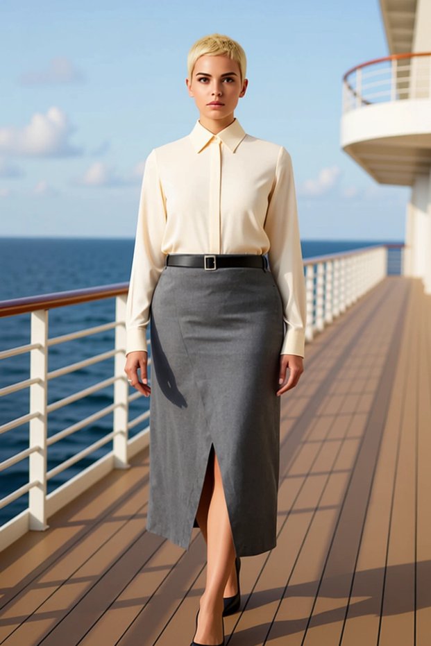 Women's Plain Maxi Woven Skirt with Slit Detail Functional Durable Quality Comfortable Aesthetic