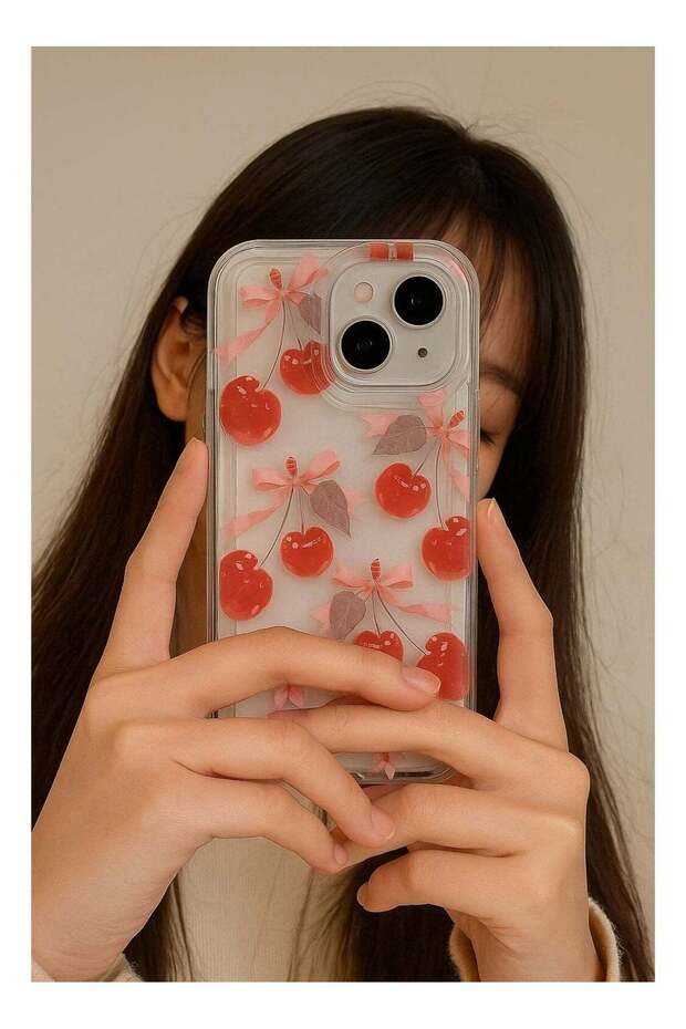 iPhone 16 Pro Max TPU Shockproof Cherry Blossom Floral Phone Case
