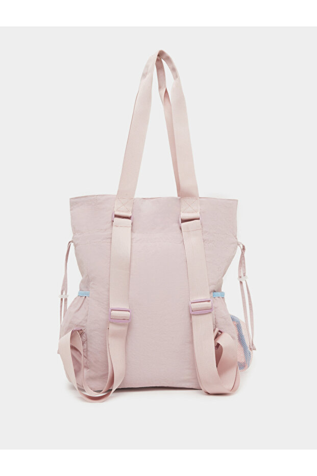 Plain Side Drawstring Gym Bag with Backpack Straps - 4