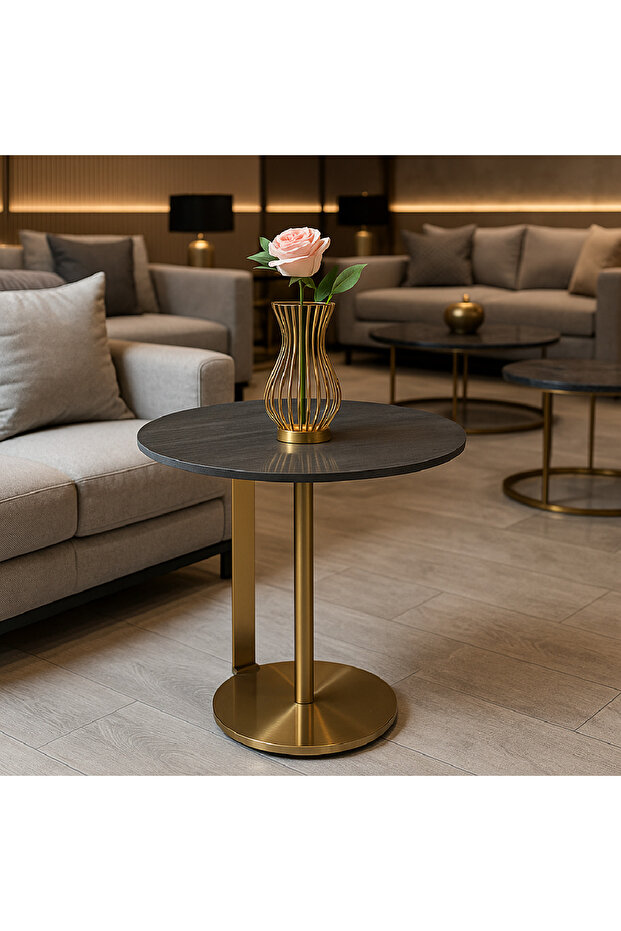 طاولة جانبية دائرية بتصميم مودرن - 2