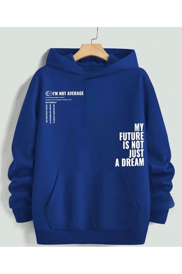 My Future Print Detailed Hooded Sweatshirt
