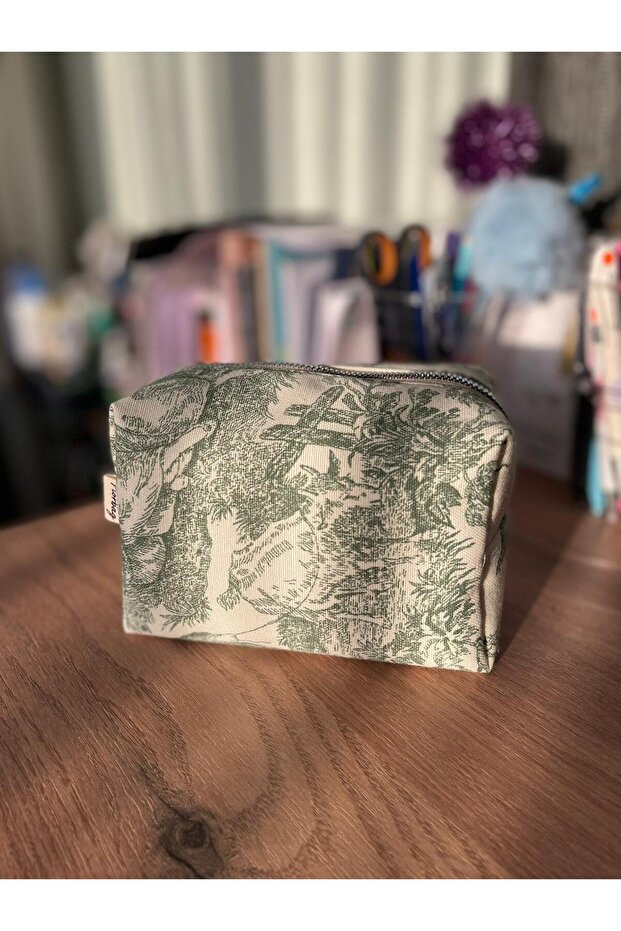 حقيبة مكياج منقوشة عتيقة/ متعددة الأغراض - 1