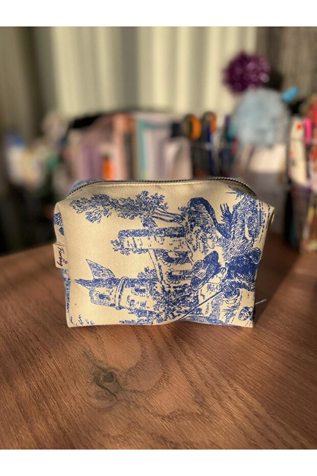 حقيبة مكياج منقوشة عتيقة/ متعددة الأغراض - 1