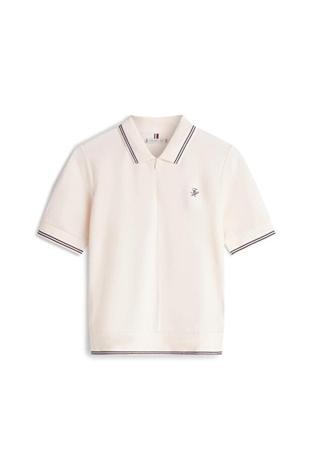 TH SCRIPT LYOCELL ZIP SS POLO - 4
