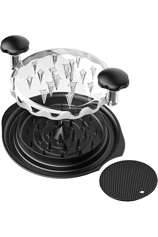 Chicken Shredder Set with Mat - Professional Meat Shredder, Ergonomic Handle, Dishwasher Safe