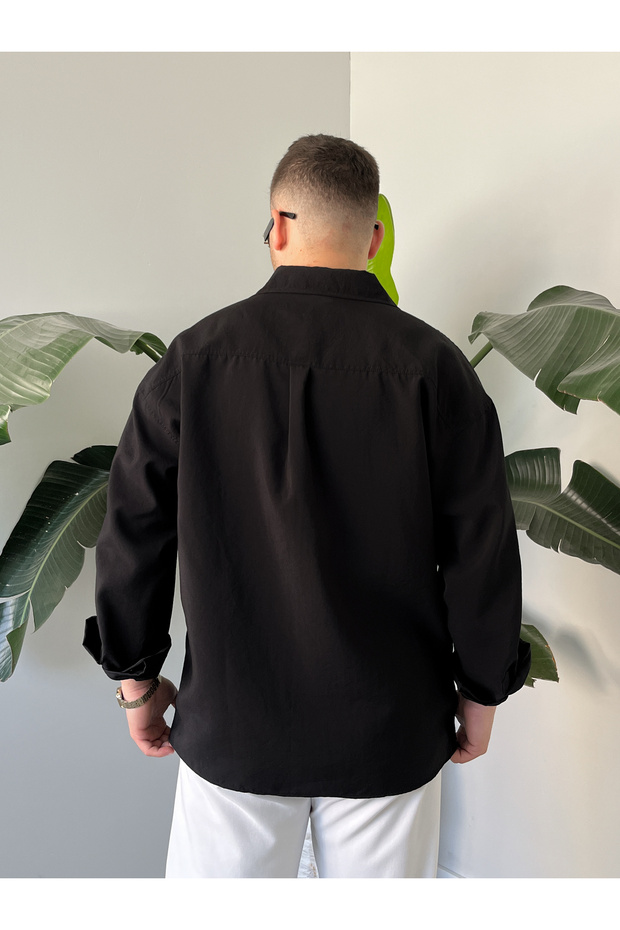 Erkek Oversize Modal Gömlek - 6