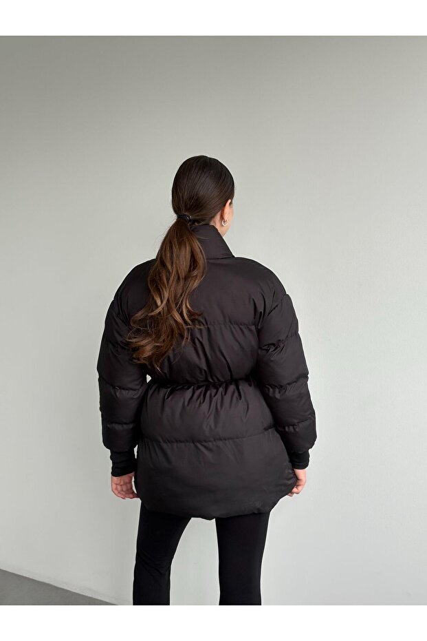 Bel Bağlamalı Şişme Mont - 4