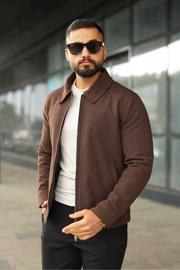 Slim Fit Basic Double Zipper Lightweight Puffer Jacket - 2