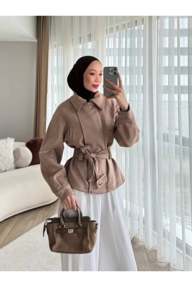 سترة من جلد الغزال المستورد عالية الجودة - 2