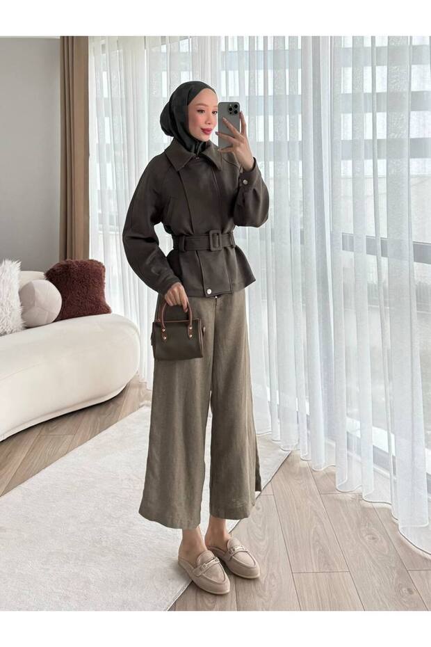 سترة من جلد الغزال المستورد عالية الجودة - 2