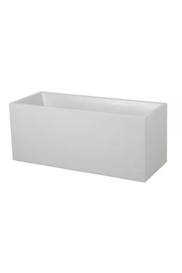 Large rectangular white planter 99.5x39.5x43.5 cm GRAPHIT - 1