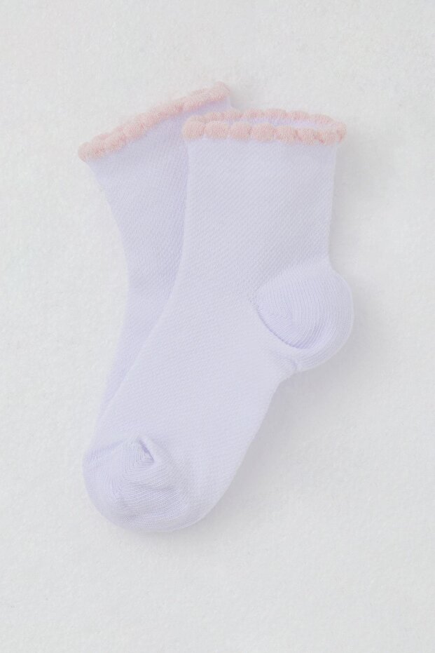 Детски чорапи за момичета Basic 1-6 години, бели - 1