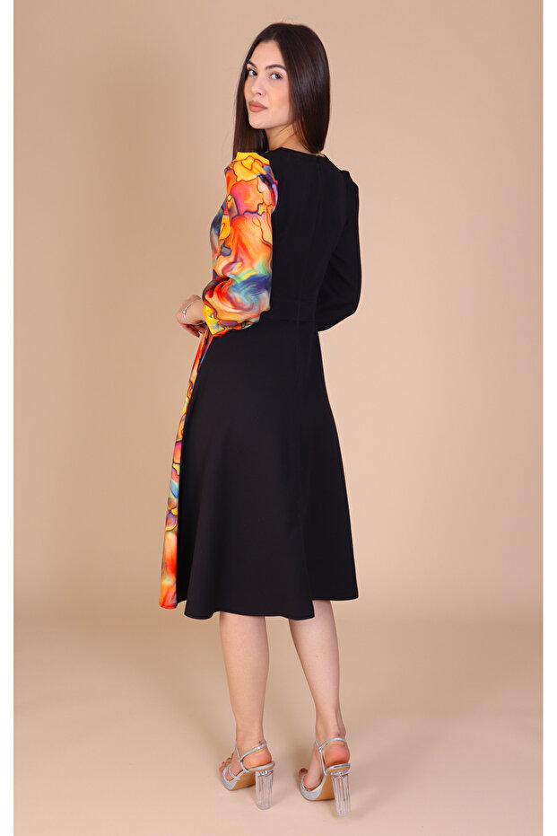 Rochie Midi, Office, cu Imprimeu - 3