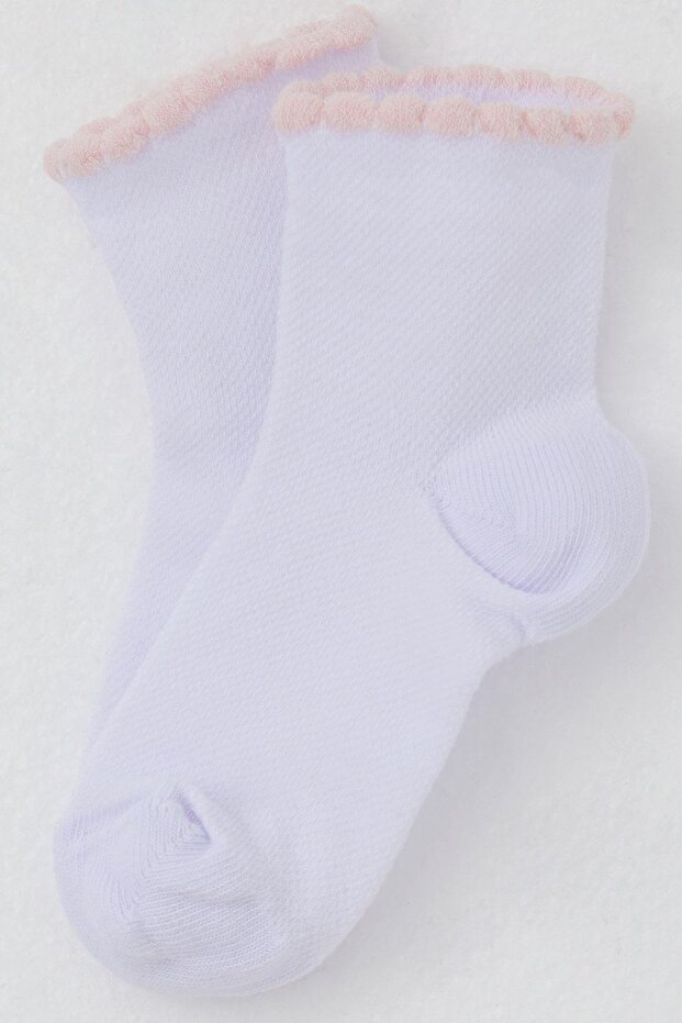 Детски чорапи за момичета Basic 1-6 години, бели - 3