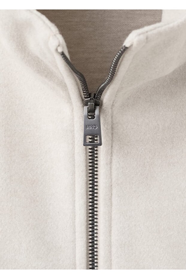 Fermuarlı yün ceket - 8